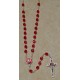Rubí rosario de cristal de Bohemia con el espíritu santo y con un simple enlace 5mm