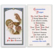 Communion Prayer- Boy English Text Prayer Card cm.6.6x 11.5 - 2 1/2"x 4 1/2"