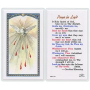 Prayer for Light Confirmation English Text Prayer Card cm.6.6x 11.5 - 2 1/2"x 4 1/2"