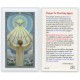Carte de prière avec la prière de l'esprit saint pour la confirmation en anglais cm.6.6x11.5 - 2 1/2 "x 4 1/2"