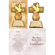 Confirmation English Gift Card with Wood Confirmation Plaque