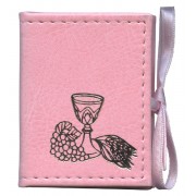 Mini Communion Book Box Velvet Pink cm.7x5.5 - 2 3/4"x2 1/4"