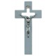 Silver Murano Crucifix with Silver Corpus cm.21- 8 1/4"