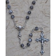 First Holy Communion Rosary Grey 6mm