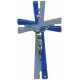 Modern 2 Tone Murano Glass Crucifix cm.26 - 10 1/4"