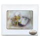 White Rosary Box with Murano Inlay Communion cm.10x12- 4"x 4 3/4"