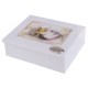 White Rosary Box with Murano Inlay Communion cm.10x12- 4"x 4 3/4"