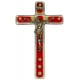 Red Murano Crucifix cm.9.5x16 - 3 3/4"x 6 1/4"