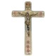 Crucifix de murano rose cm.9.5x16 - 3 3/4 "x 6 1/4"