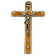 Topaz Murano Crucifix cm.9.5x16 - 3 3/4"x 6 1/4"