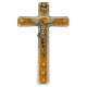 Crucifix en verre murano en topaze cm.9.5x16 - 3 3/4 "x 6 1/4"