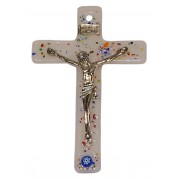 Opal Murano Crucifix cm.6.5x10.5 x 2 1/2" x 4"