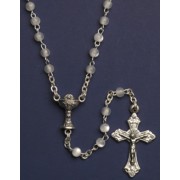 Communion Rosary Imitation Mother of Pearl Rosary Simple Link 3mm