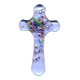Croix en verre de Murano en bleu cm.5 - 2"