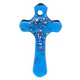 Croix en verre de Murano dans la couleur aqua cm.5 - 2"