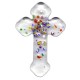 Croix en verre de Murano en clair cm.4- 1 3/4"