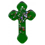 Emerald Murano Cross Long cm.4- 1 3/4"