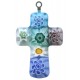 Cruz murano hecho a mano de cristal veneciano en varios colores cm.3- 1 1/4"