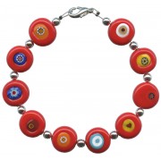 Boxed Red Murano Bracelet with Clasp