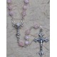 Communion Rosary Pink 6mm