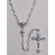 Rosaire pour la communion avec des perles de pierre de lune en blanc
