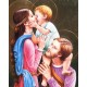 Alto cartel de la calidad de la Sagrada Familia cm.20x25- 8 "x10"