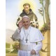 Cartel de la alta calidad del Papa Francisco y san Francisco cm.20x25- 8 "x10"