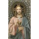Tarjeta santa de Jesús para la comunión con el oro cm.7x12 - 2 3/4 "x 4 3/4"