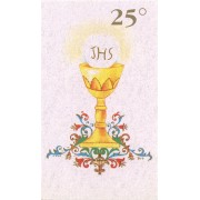  25th Anniversary Symbol Holy Card Blank cm.7x12 - 2 3/4" x 4 3/4"