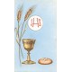 Tarjeta santa de un símbolo de la comunión cm.7x12 - 2 3/4 "x 4 3/4"