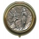 Lourdes Metal Gold Plated Pyx with Pewter Picture mm.50- 2"