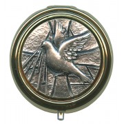 Confirmation Metal Gold Plated Pyx with Pewter Picture mm.50- 2"