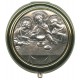 Last Supper Metal Gold Plated Pyx with Pewter Picture mm.60- 2 1/2"