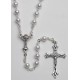 Chapelet de haute qualité pour la communion avec des perles d'imitation de perles en blanc et le calice