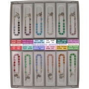 Bohemia Crystal Rosary Birthstone Bracelet mm.5 Display of 12