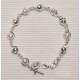 Silver Plated Rosary Bracelet 