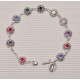 Missionary Rosary Bracelet Silver Plated with Crystal Insert