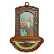 Holy Family Brown Water Font cm.9x13 - 3 1/2"x5"
