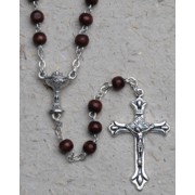 Rosary Wood Chalice 3mm Simple Link Brown