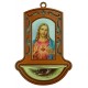 Fuente de agua en marrón de Sagrado Corazón de Jesús cm.9x13 - 3 1/2 "x 5"