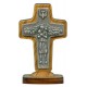 Good Shepherd/ Pope Francis Cross with Base Olive Wood cm.6.3x3.8 - 2 1/2"x 1 1/2"