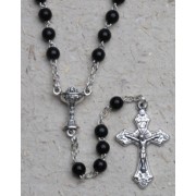 Rosary Wood Chalice 3mm Simple Link Black