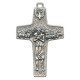 Croix de métal oxydé Bon Pasteur / Pape Francis cm.7 - 3"
