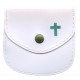 Rosary Pouch White cm.8x8- 3 1/4"x 3 1/4"