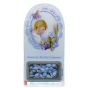 English Boy Communion Set cm.12x6 - 4 3/4"x2 1/4"with Rosary 5mm