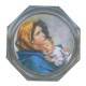 caja del rosario octogonal claro con la imagen Ferruzzi cm.5.4 - 2 1/8 "
