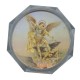 Boîte chapelet octogone clair avec photo St.Michael cm.5.4 - 2 1/8"