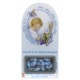 French Boy Communion Set  cm.12x6 - 4 3/4"x2 1/4"with Rosary  Blue 5mm