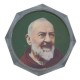 Padre Pio Clear Octagon Rosary Box cm.5.4x 2 1/8"