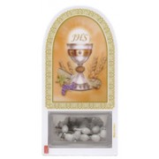 Chalice Communion Set cm.12x6 - 4 3/4"x2 1/4" with Rosary White 5mm